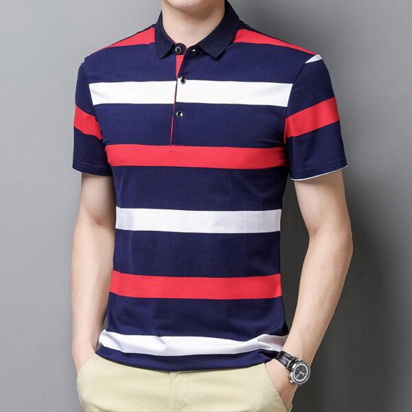 New Men's Clothing Short-sleeved Summer Top T-shirt Solid Color Casual Polo Collar Polo Shirt Casual Half-length Sleeve Versatile Clothes - Image 8