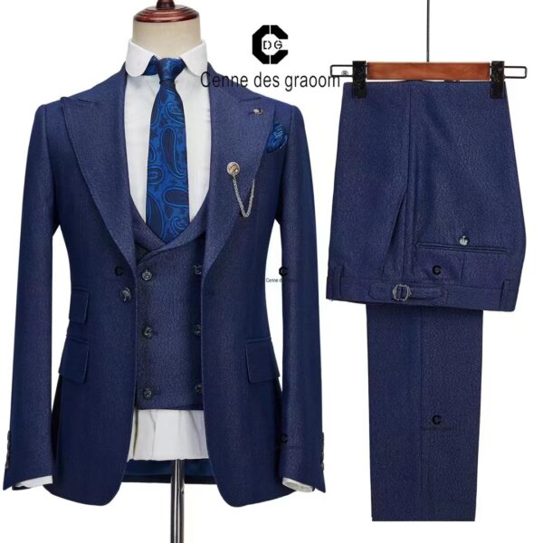 Dress Suit Men's Best Man Wedding Esmoquin - Image 2