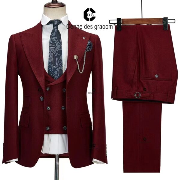 Dress Suit Men's Best Man Wedding Esmoquin - Image 3