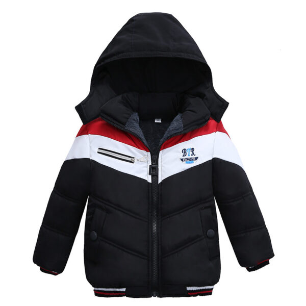 Long Sleeved Hooded Padded Jacket For Boys - Image 3