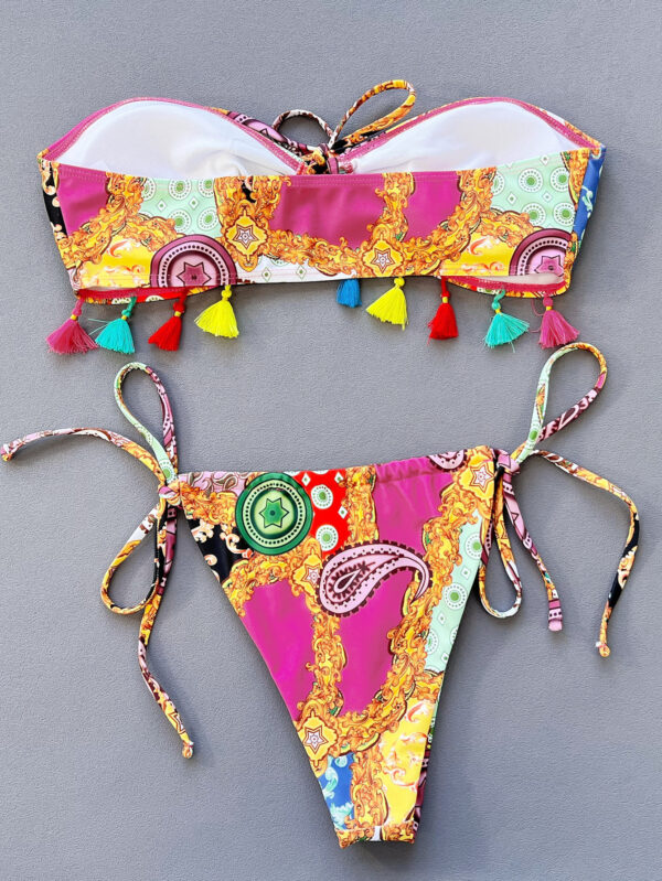 Women's Seperated Swimwear Tube Top Bikini - Image 5